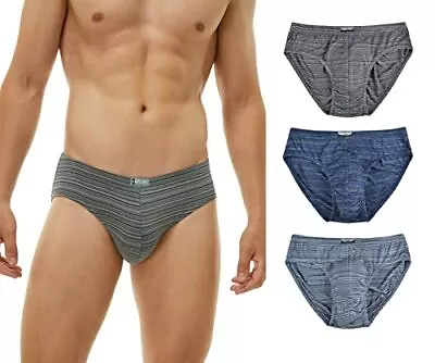 Men's Bamboo Underwear Soft Lightweight Mid/Low Rise Briefs 3 Pack (M) • $48.72