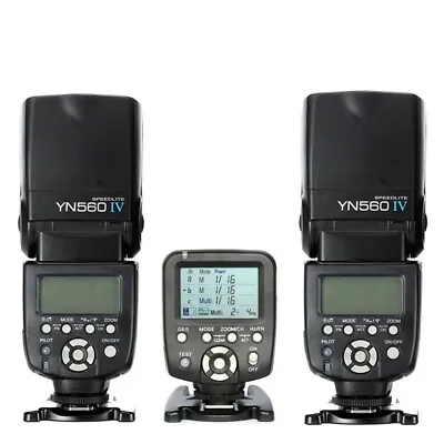 2x YONGNUO YN560 IV Wireless Speedlight Flash + YN560-TX II Flash Controller • $419.09