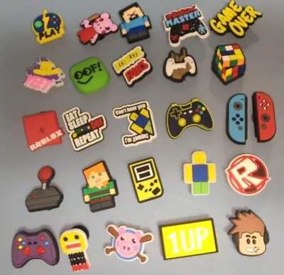 NEW Cute Cartoon Video Game 25 Pc LOT Shoe Charms Bracelets • $12.99