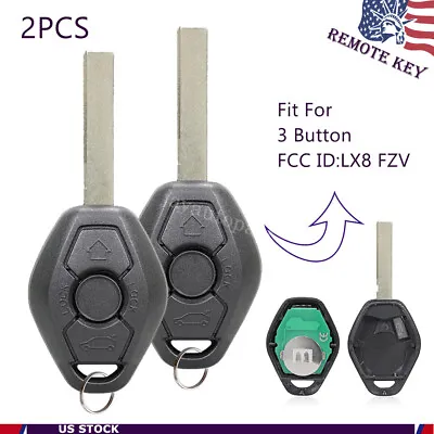 2 For BMW E81 E46 E39 E63 E38 E83 E53 E36 EWS Entry Remote Key 3 Button 315MHz • $15.19