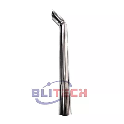 5  Inch OD X 48  Inch Long Bull Horn Chrome Stack Pipe Semi Truck Exhaust Tube • $149.90