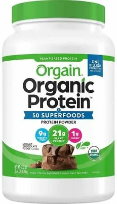 Orgain Organic Plant Based Protein Powder - Creamy Chocolate Fudge 42.3 Oz • $25