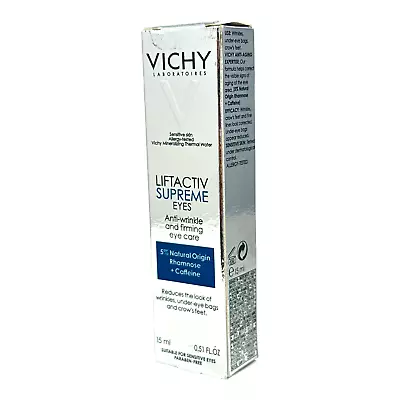 Vichy Liftactiv Supreme Eyes Anti-Wrinkle And Firming Eye Care 15ml/0.51oz. New  • $21.95