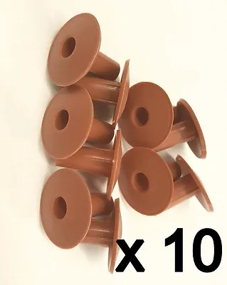 £8.99 • Buy Plastic Hole Tidy Wall Grommet Cover Single Coax Aerial Cable Entry Brown X 10