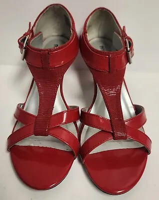Marbella RED Sandal Heels Womens 8.5 • $14.50