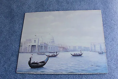  VENICE ITALY GRAND CANAL CITYSCAPE GONDOLA- By Nicholas 1990 Art Print. • $15