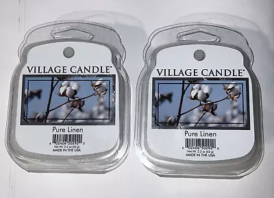 Village Candle Pure Linnen Wax Melts 2.2 Oz Each Set Of  2 • $10