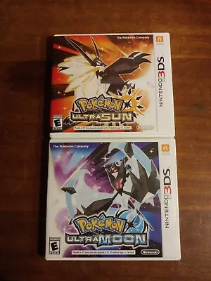 $25.99 • Buy Pokemon Ultra Sun & Ultra Moon - Original Cases With Inserts -NO GAME -Authentic