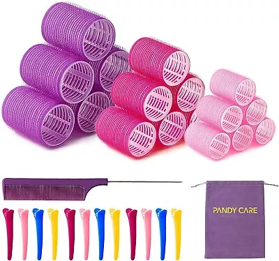 Hair Rollers Set 32 PCS PandyCare For Long & Short - No Heat Hair-friendly N • £11.03