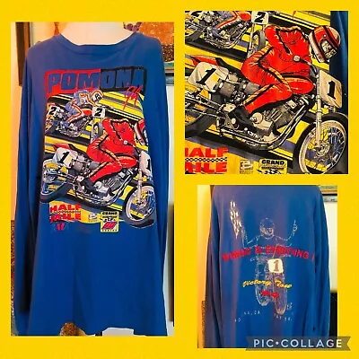 Vintage Motocross T-Shirt Adult XXL  Racing Long Sleeve 1994 Motorcycle AMA • $80