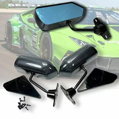 F1 Carbon Fiber Look Blue Racing Side Mirrors Fits GTR R32 R33 S14 Z31 Z32 Z33 • $125.80