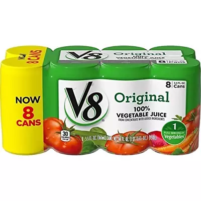 V8 Original 100% Vegetable Juice 5.5 Fl Oz Can (Pack Of 8) • $7.72