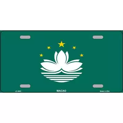 Macao Flag Metal Novelty License Plate Tag LP-4083 • $11.25