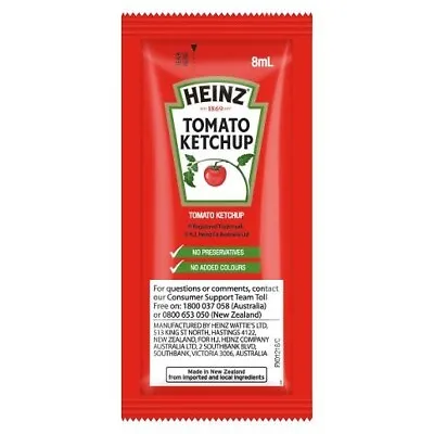 Heinz Ketchup Tomato 300 X 8ml Carton • $55.99