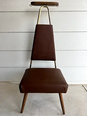 Vintage Pearl Wick Valet Dressing Chair Mens Butler Mid Century Modern Accessor • $139