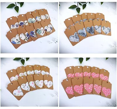 £3 • Buy Kraft Gift Tags X10 Wedding/Christmas/Birthday/Labels/Craft/Display