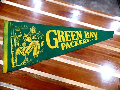 Early Green Bay Packer Felt Pennant W Player No. 32 Maybe 1940's Or 50's • $139
