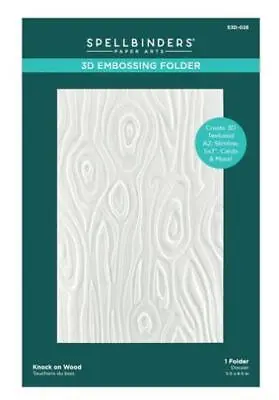 £13.99 • Buy Spellbinders 3d Embossing Folder- Knock On Wood