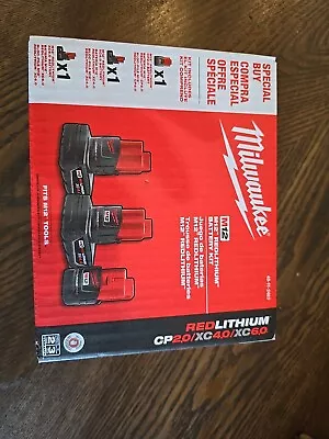 Milwaukee 48-11-2463 M12 12V REDLITHIUM Battery Kit - 3 Pack  Xc6.0 Xc4.0 Cp2.0  • $90