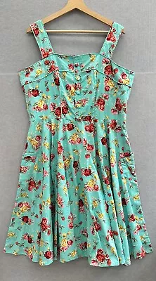 Stunning Vintage Nineteen 50s Dress / Rockabilly  / Pin Up / Retro 3XL • $35