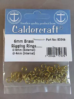 £8 • Buy Caldercraft 6mm X 4mm Brass Rigging Rings. RC Scale Model Boats & Ships