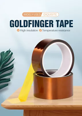 2X Kapton Tape 33M 3-15mm High Temperature Heat Resistant Polyimide Tape 300 ° C • £2.75