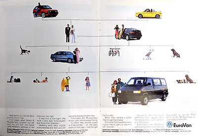 1992 Volkswagen VW Golf Cabriolet Corrado Passat EuroVan Models Vintage Print Ad • $10.99