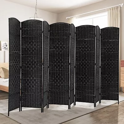 8 Panel Room Divider Wooden Screen Divider Folding Portable Privacy Partition • $106.99