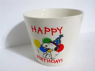 Snoopy Peanuts Charlie Brown Department 56 Ceramic Happy Birthday Planter 2015 • $24.99
