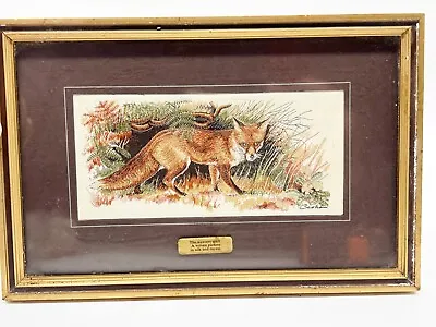 Vintage Red Fox Design Woven Craft Tapestry Picture Art J&j Cash • £22.99