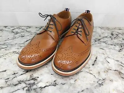 JCrew $298 Oar Stripe Shortwing Derbys Tips Shoes 10 Burnished Sienna K9291 • $155