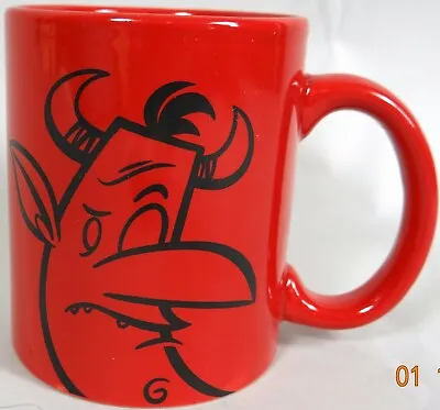 Red Devil Coffee Mug Cup Satan Horned Man Comic Funny Halloween • $10.99