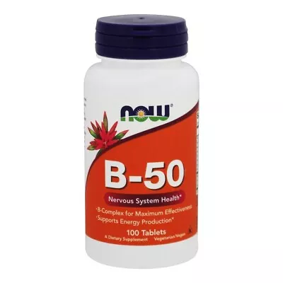 NOW Foods Vitamin B50 Vegetarian 100 Tablets • $15.79