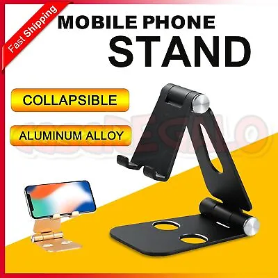 $7.95 • Buy Universal Adjustable Foldable Aluminum Mobile Phone & Tablet Holder Desk Stand