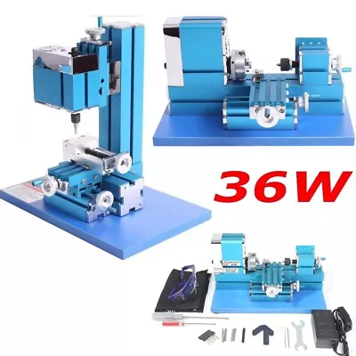 Mini Milling Machine DIY Woodworking Soft Metal Lathe Hobby Processing Tool 36W • $161.49