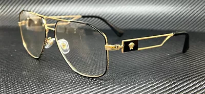 VERSACE VE1287 1443 Gold Black Men's 59 Mm Eyeglasses • $276.97