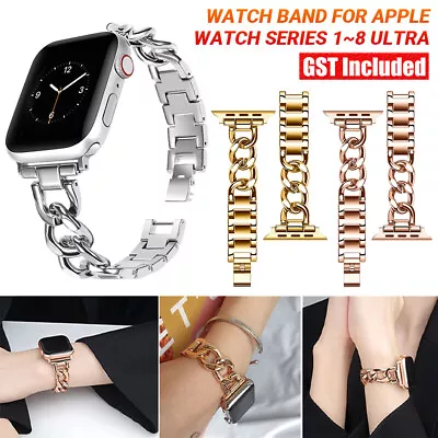 $18.99 • Buy Metal Strap  Band For Apple Watch Series 8 7 6 5 4 3 2 1 Women Stainless Steel