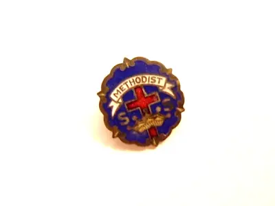 Vintage Methodist Enameled Sunday School Little's System Attendance Pin • $2.99