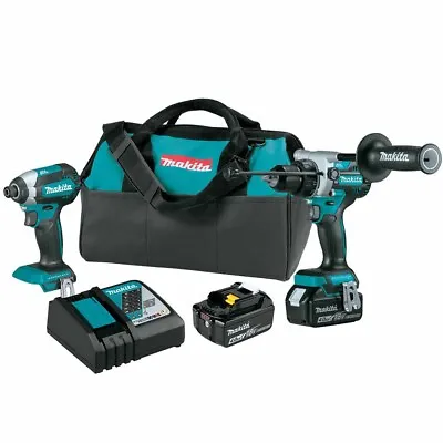 Makita XT291M 18V LXT Lithium-Ion Cordless Brushed 2Pc. Combo Kit (4.0Ah) • $350