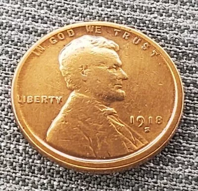 1918 S Lincoln Wheat Cent • $2.25