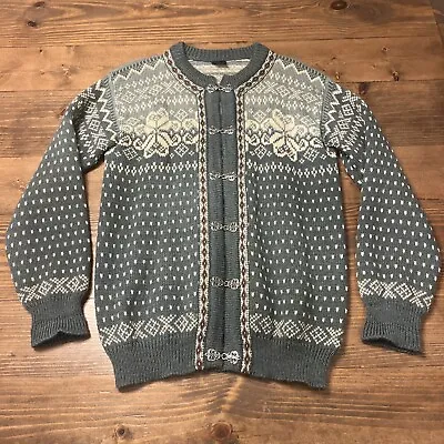 Dale Of Norway Fair Isle Cardigan Sweater Mens Medium (50) Nordic Clasp Vintage • $99.90