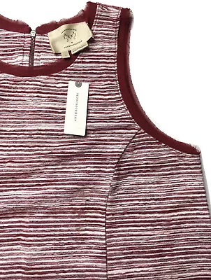 Anthropologie Indira Sleeveless Tank Top Red Stripe Large L Vanessa Virginia New • $20.40