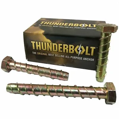 ThunderBolt Hex Head Steel Self Tapping Concrete Screw M5 M6 M8 M10 M12 M16 • £1.95