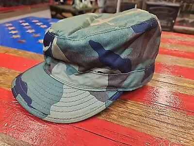 NWT 7 1/2 - Military Hat Camouflage BDU Patrol Cap Woodland Camo Army USAF 3728 • $13