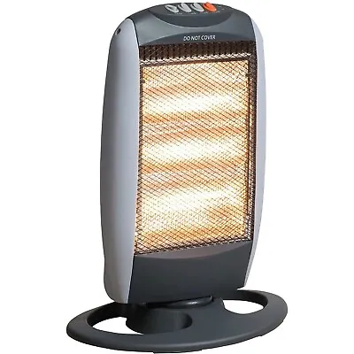 £26.99 • Buy Portable 1200W Halogen Heater Multi-Direction With 3 Heat Settings Home Office 