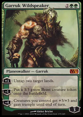 MTG Magic The Gathering Garruk Wildspeaker (175/255) Magic 2011 LP • $3.95