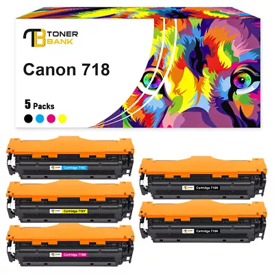 5 Toner Compatible For Canon CRG 718 I-Sensys LBP 7200 MF728C MF8330 MF8580 729 • £58.99