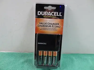 Duracell CEF14 NiMH Battery Value Charger With 4 AA Batteries • $17.99