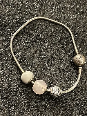 $135 • Buy Pandora Silver 925 Bracelet With 3 Charms