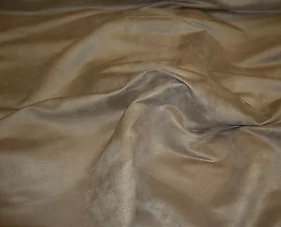 Suede Faux Camel Micro Drapery Fabric By The Yard 60  Wide  • $15